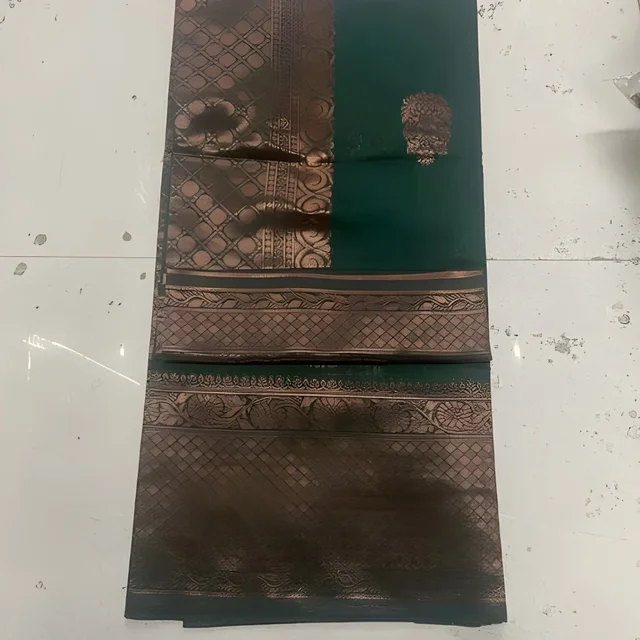 upstyle Soft Lichi Silk Saree kanjivaram Banarasi Silk Saree With Blouse
