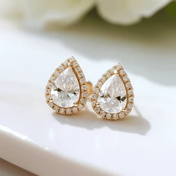 18KT HALLMARK GOLD EARRINGS - 18KT, 2 grams