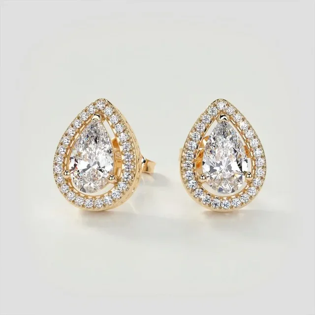 18KT HALLMARK GOLD EARRINGS - 18KT, 2 grams