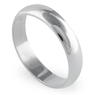 92.5 Sterling Silver plain Band Finger Ring - 10 gm