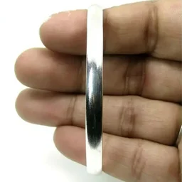 Bharat Jewellers Powai 92.5% Pure Sterling Silver Plain Kada - 20 gm