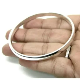 Bharat Jewellers Powai 92.5% Pure Sterling Silver Plain Kada - 20 gm