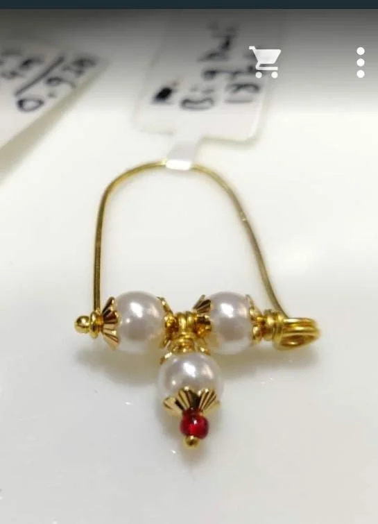 22KT GOLD BIG BALI EARRING - 22KT HALLMARK GOLD, 1.25 GRAMS
