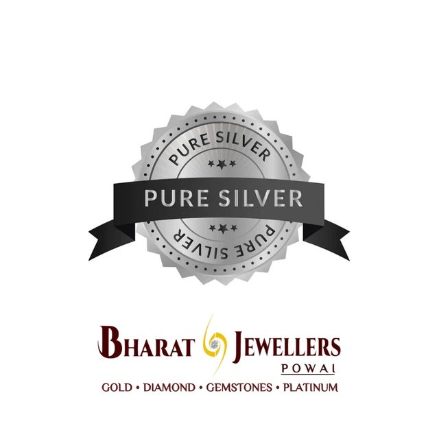 Solid Silver Half Moon Piece Silver/Chandi Ka Tukra Round Pendant/Locket Nazar Locket for Babies - 99% PURE SILVER