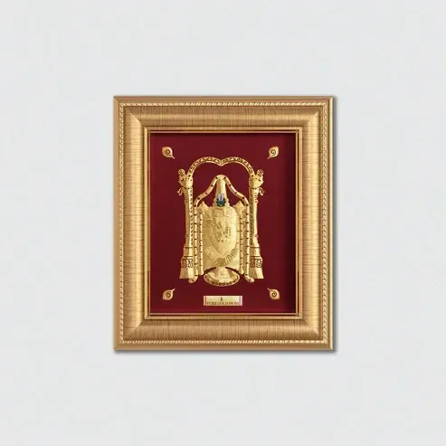 24k Gold Balaji Frame Decorative Art A7 - LORD BALAJI FRAMES
