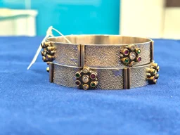 925 STERLING SILVER LADIES KADA OXIDISED - SILVER BANGLES, 61 GM