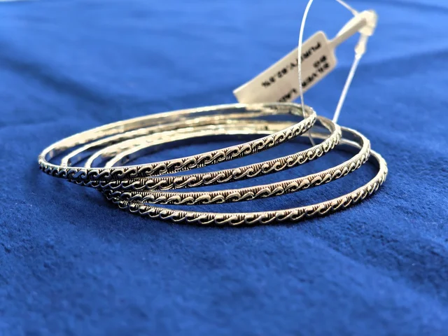 925 STERLING SILVER LADIES KADA OXIDISED - SILVER BANGLES, 30 GM
