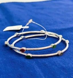 925 STERLING SILVER LADIES KADA BANGLES - SILVER BANGLES, 26 GM