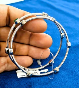 925 STERLING SILVER LADIES KADA BANGLES - SILVER BANGLES, 26 GM