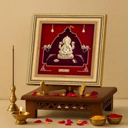 24k Gold Sheet Lord Ganesha Frame Artwork - M8 - LORD GANESHA FRAMES
