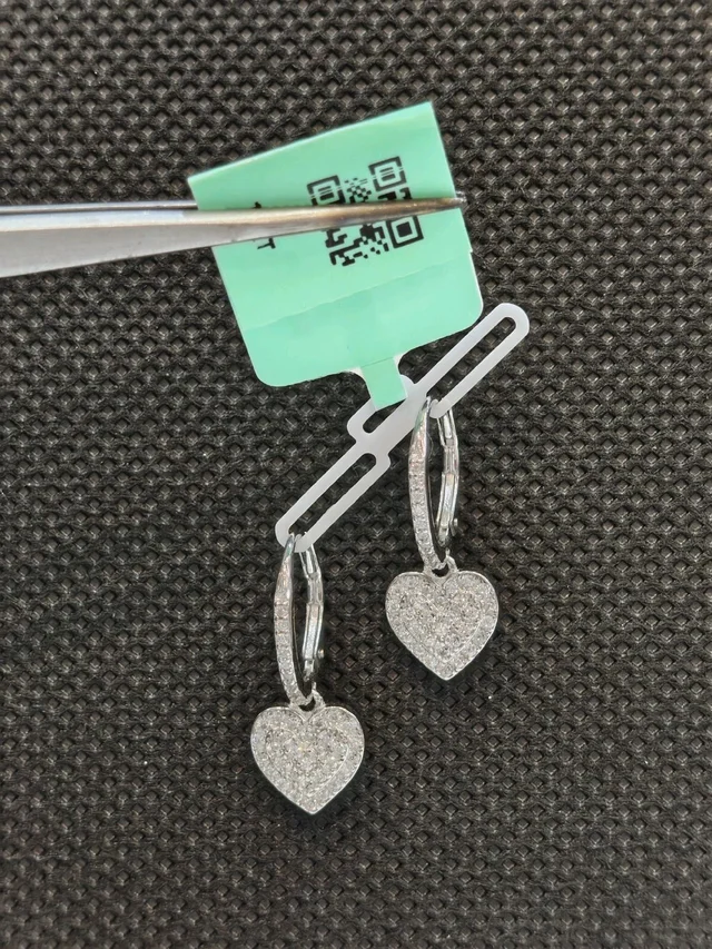 Loop Heart earrings In 925 Sterling Silver
