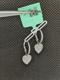 Loop Heart earrings In 925 Sterling Silver