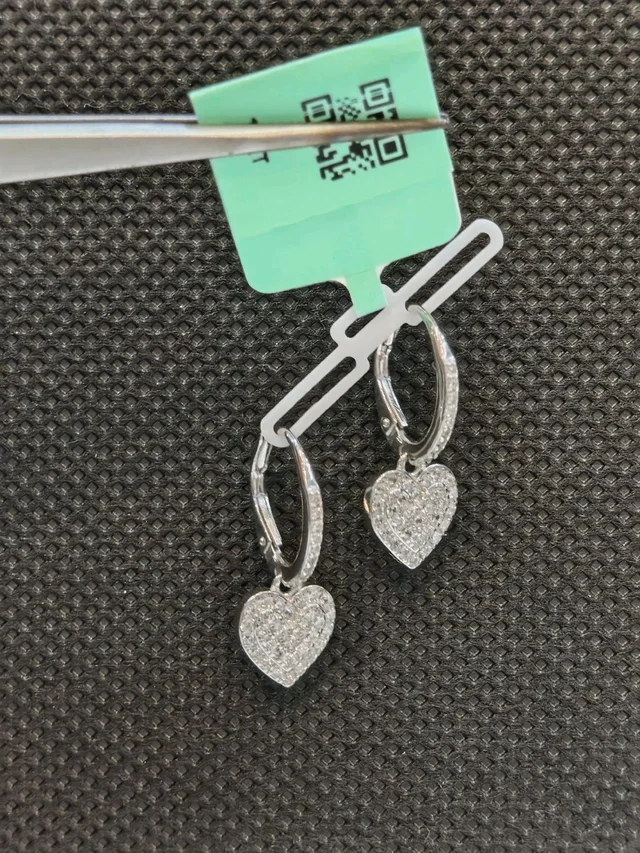 Loop Heart earrings In 925 Sterling Silver