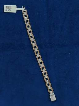 Sterling Silver Mens Rolex Bracelets In 92.5% Pure Silver With Rose Gold Finish