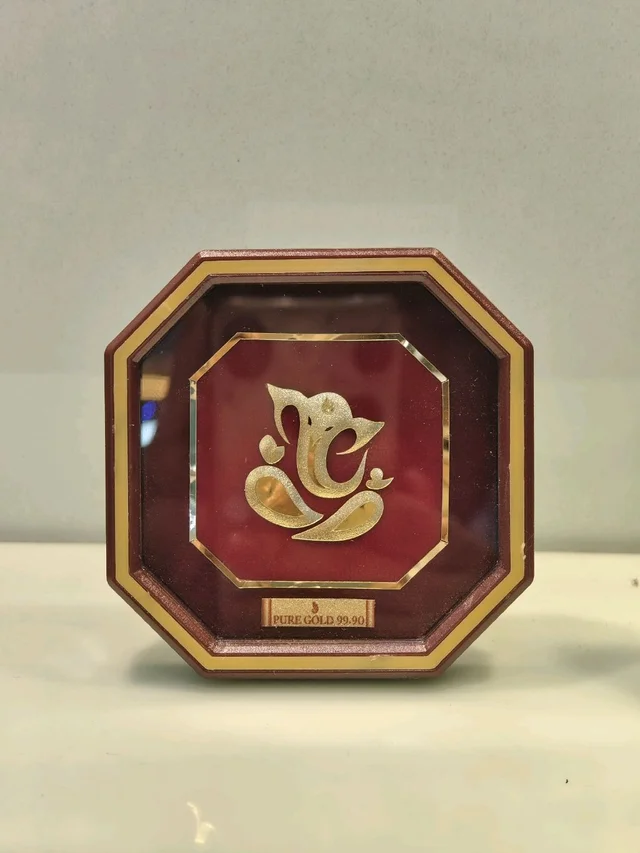 24k Gold Lord Ganesha Spiritual Frame Artwork- O3- LORD GANESHA FRAMES - LORD GANESHA FRAMES
