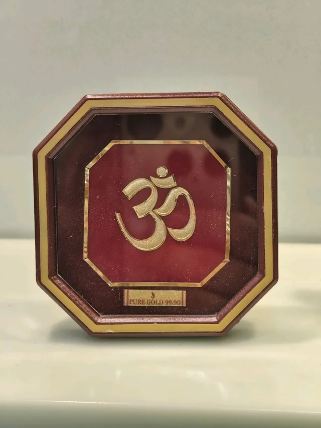 24k Gold Om Spiritual Frame Artwork- O3 - LORD GANESHA FRAMES