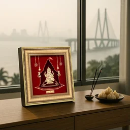 24k Gold Sheet Ganesha Frame Artwork - M7 - LORD GANESHA FRAMES
