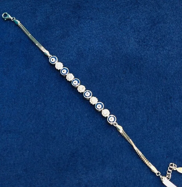 Bharat Jewellers Women's Ethereal Flow Sterling Silver Bracelet - 7.5 GM