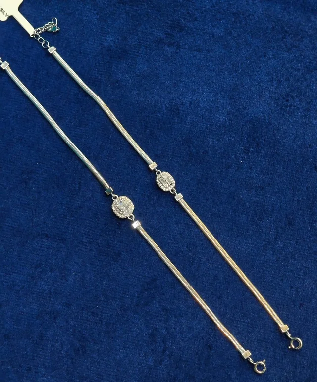 Bharat Jewellers Women's Ethereal Flow Sterling Silver Bracelet - 4.1 GM