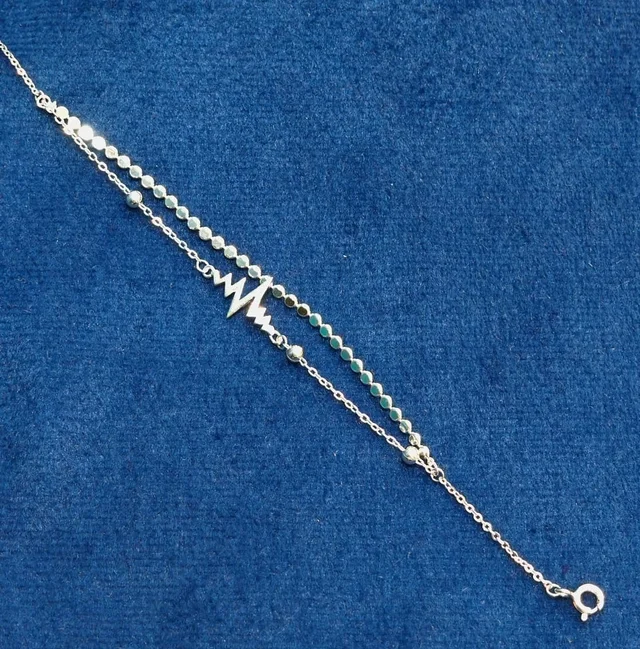 Bharat Jewellers Women's Ethereal Flow Sterling Silver Bracelet - 2.4 gm
