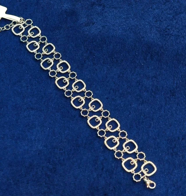 Bharat Jewellers Women's Ethereal Flow Sterling Silver Bracelet - 11.6 gm