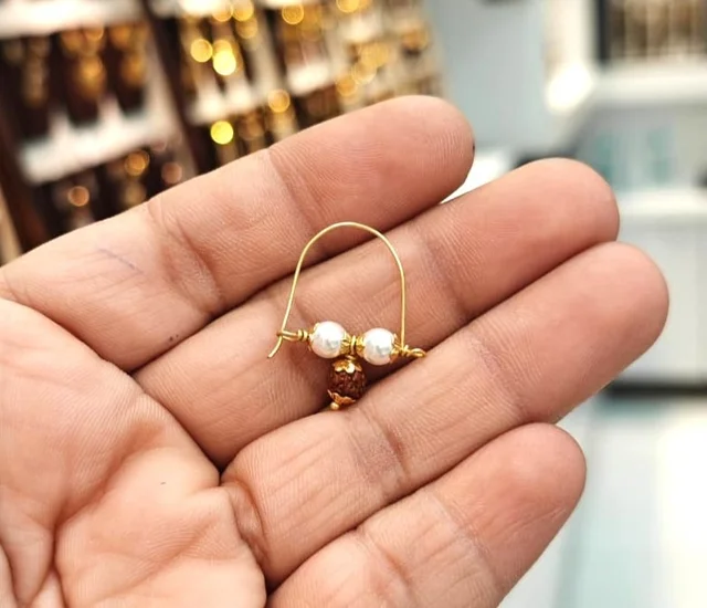 22KT GOLD BIG BALI EARRING - 22KT HALLMARK GOLD, 0.69GRAMS