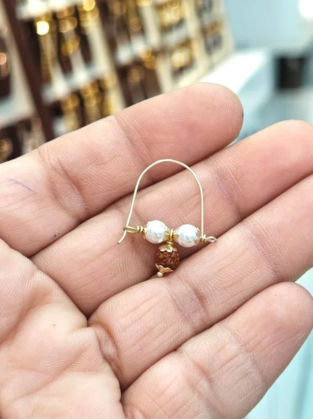 22KT GOLD BIG BALI EARRING - 22KT HALLMARK GOLD, 0.69GRAMS