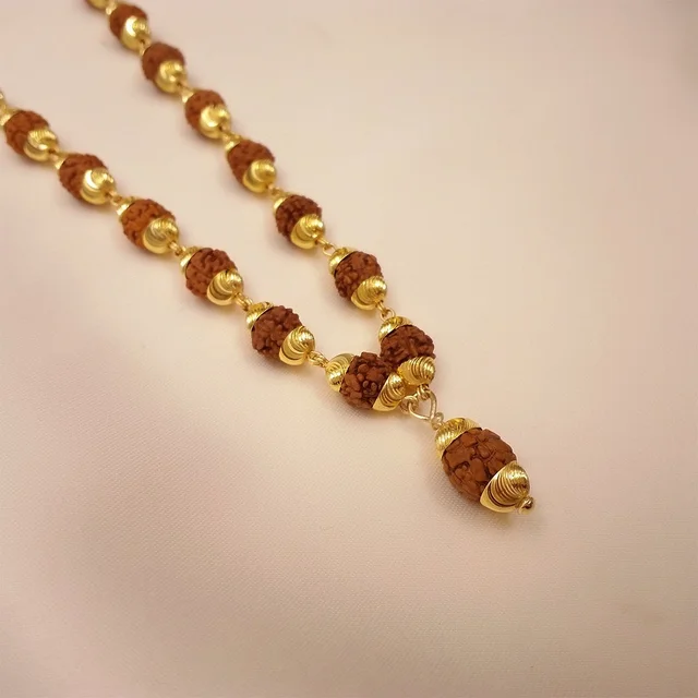 22KT 916 Hallmark Gold Rudraksh Mala - 22KT, 20 gm