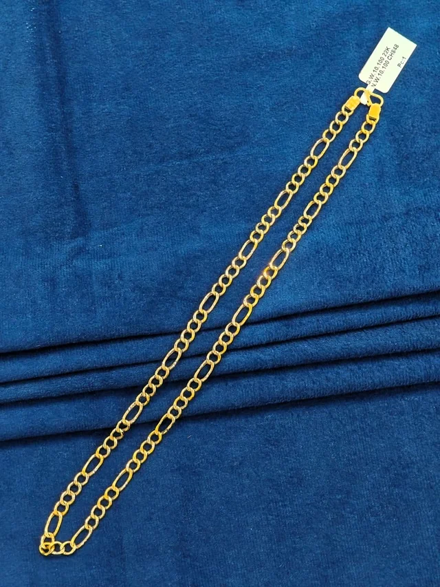 CHAIN NECKLACE FOR MEN TENDULKAR STYLE 20INCH - 22KT HALLMARK GOLD, 10 GRAMS