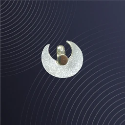 Solid Silver Half Moon Piece Silver/Chandi Ka Tukra Round Pendant/Locket Nazar Locket for Babies - 99% PURE SILVER