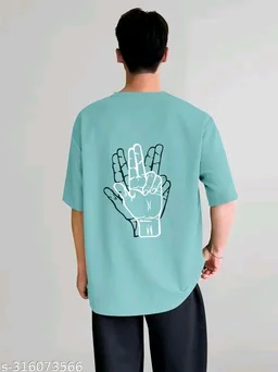 Over Sized T- Shirt - Aquamarine Blue, Xl