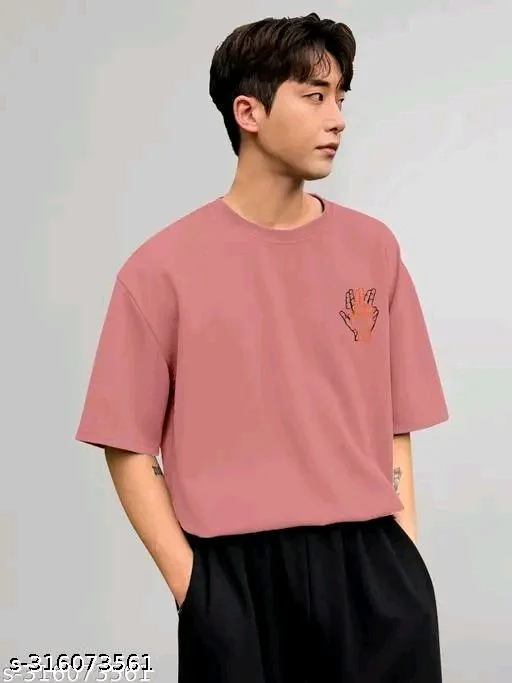 Over Sized T Shirt - Hit Pink, L