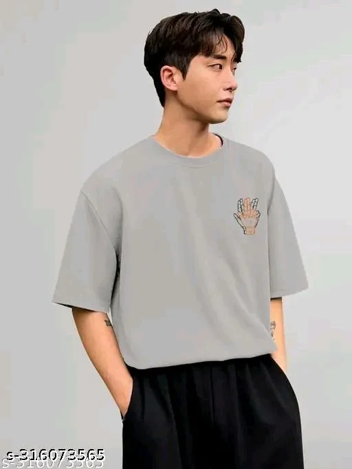 Over Sized T Shirt - Silver, Xl