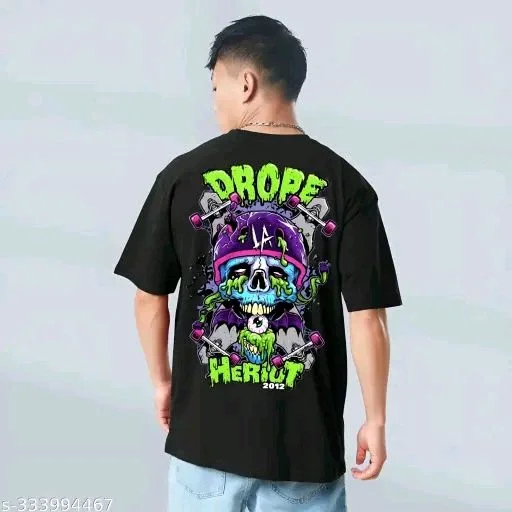 Printed Oversized T Shirt - Mine Shaft, XXL