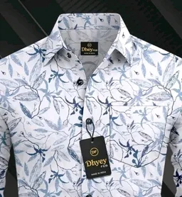 Stylish Printed Full Sleeve Shirt for Men - L