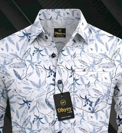 Stylish Printed Full Sleeve Shirt for Men - L