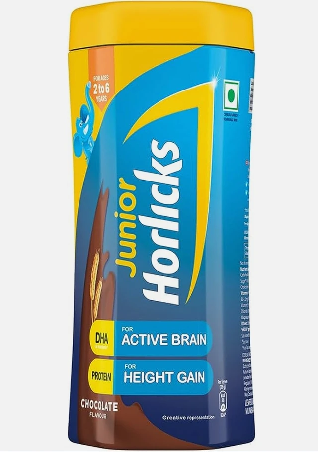 Junior Horlicks Health & Nutrition Drink,  Children's health drink for overall growth, Health drink for kids 2 to 6 years Chocolate Flavour 