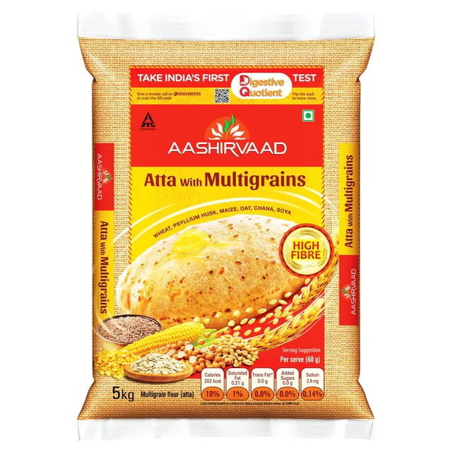 Aashirvaad Atta with Multigrains |  The High Fibre Atta