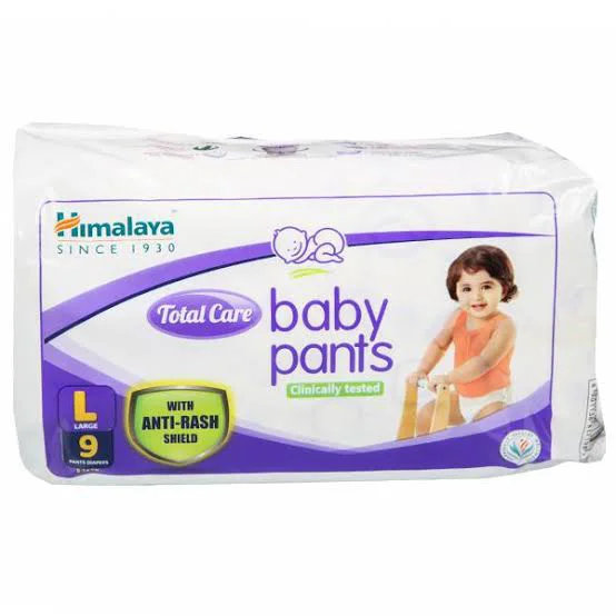 Himalaya Total Care Baby Pants | Large Size L | 8-14kg| With Anti - Rash Shield