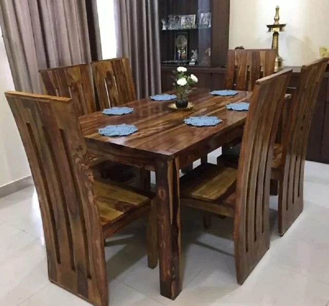 Restomatt 6 seater solid wood dining