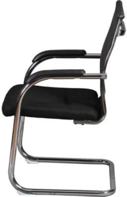 Restomatt Fabric Office Visitor Chair (Black, Pre-assembled)