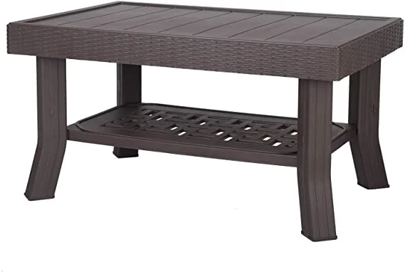 Restomatt National Vegas Plastic Center Table, Standard, Wenge