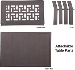 Restomatt National Vegas Plastic Center Table, Standard, Wenge
