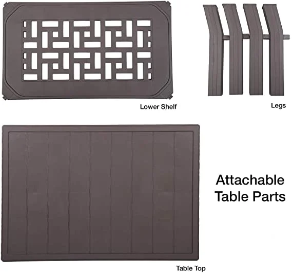 Restomatt National Vegas Plastic Center Table, Standard, Wenge