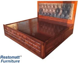 Restomatt Seesham Wood Bed With Storage Solid Wood King Box Bed (Finish Color - Brown, Delivery Condition - DIY(Do-It-Yourself)) - 72x72