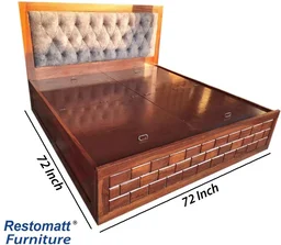 Restomatt Seesham Wood Bed With Storage Solid Wood King Box Bed (Finish Color - Brown, Delivery Condition - DIY(Do-It-Yourself)) - 72x72