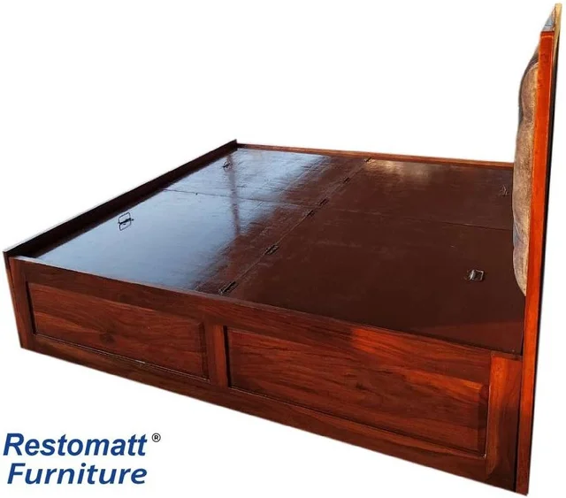 Restomatt Seesham Wood Bed With Storage Solid Wood King Box Bed (Finish Color - Brown, Delivery Condition - DIY(Do-It-Yourself)) - 72x72