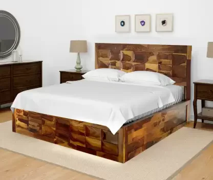 Restomatt Solid wood Bed with storage