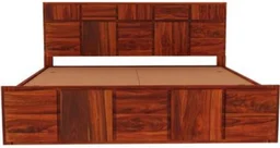 Restomatt Solid Wood King NA Bed (Finish Color - Honey Oak Finish, Delivery Condition - DIY(Do-It-Yourself)) - 72x72