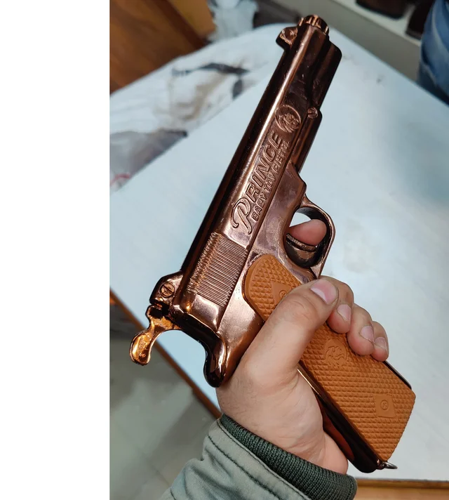 World War 9MM Real Golden Look Big Sound Cork Gun (1 BOX CORK +1 COVER FREE)